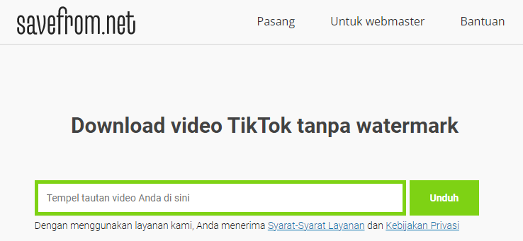 Savefrom TikTok: Download Video dan Lagu Tanpa Watermark
