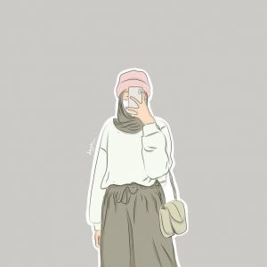 Gambar Kartun Hijab Modern, Cantik, Lucu Dan Pasangan