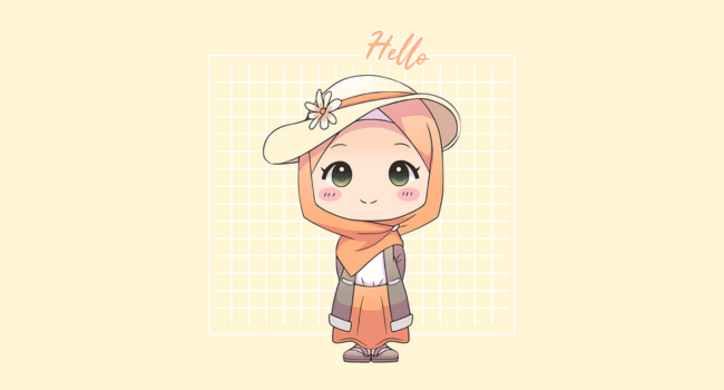 Pesan dalam Gambar Kartun Hijab
