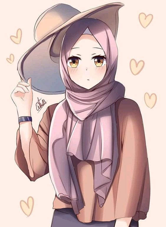 Gambar Kartun Muslimah Lucu, Romantis & Cantik